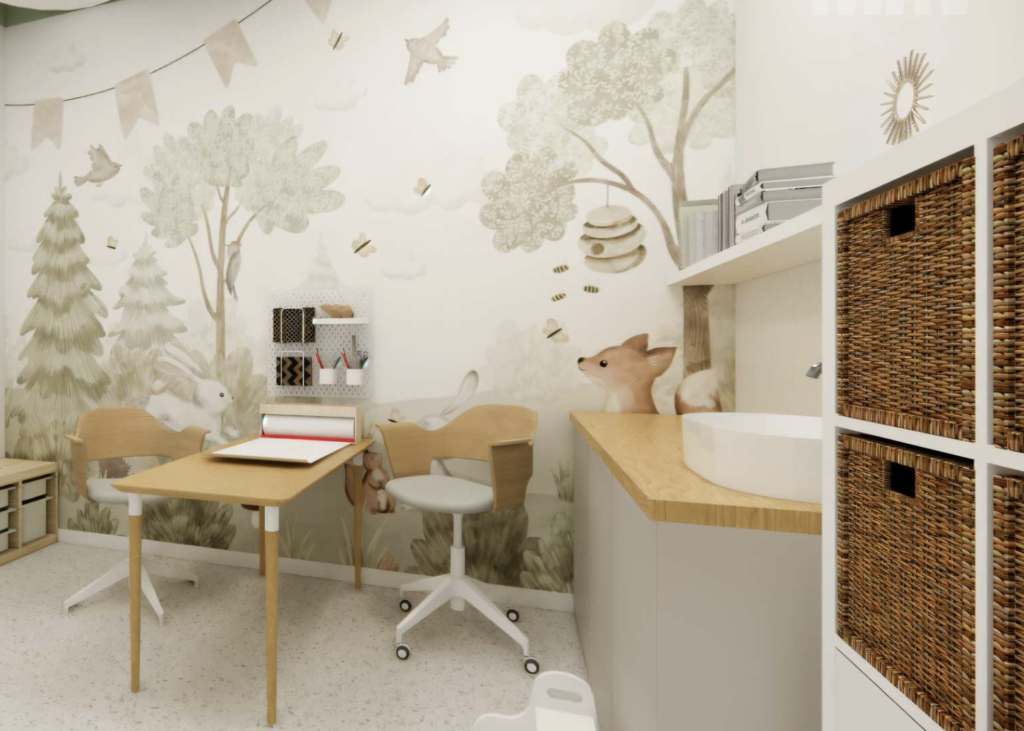 Gabinet logopedyczny z pomocami